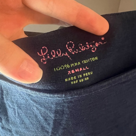 Lilly Pulitzer Bundle Of 2 Pima Cotton Mini Dresses Size XS Blue Embroidered - Picture 5 of 10